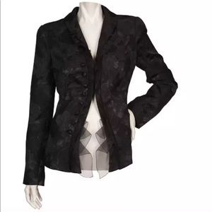 LOGO Lori Goldstein black blazer jacket NWT 14